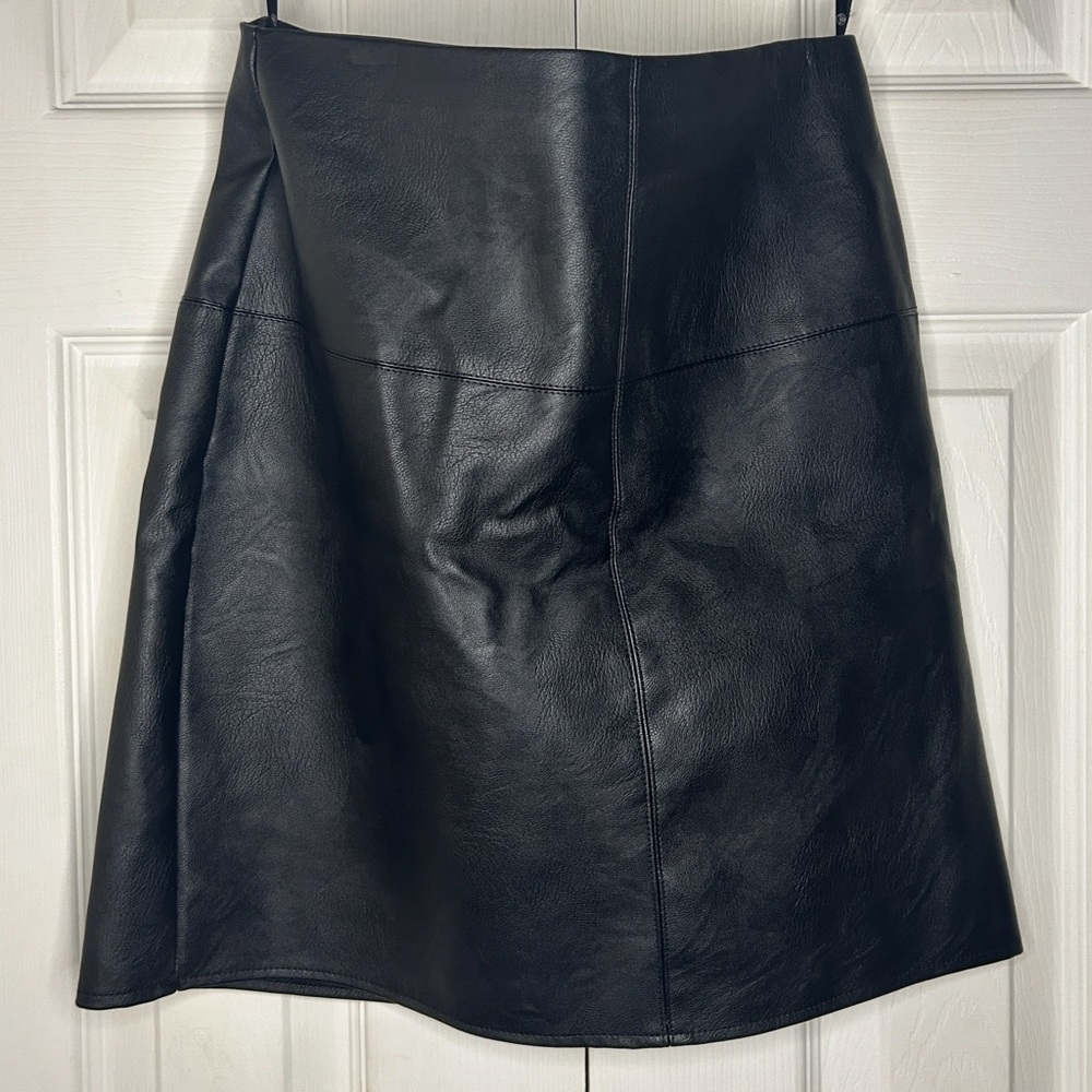 Leather Skirt Black Missguided Tall Mini Skirt Size 4